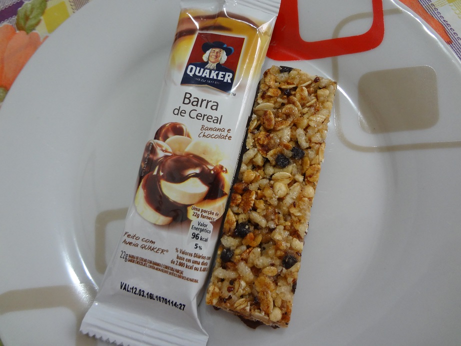 barra de cereal banana com chocolate quaker